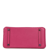 Vintage Hermes Birkin 30 Fuchsia Ostrich Palladium Hardware - Thumbnail View 6