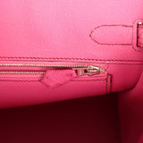 Vintage Hermes Birkin 30 Fuchsia Ostrich Palladium Hardware - Thumbnail View 9
