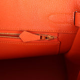 Pre-owned Hermes Birkin 30 Feu Togo Gold Hardware - Thumbnail View 9