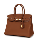 Hermes Birkin 30 Gold Togo Gold Hardware - Thumbnail View 5
