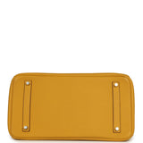 Pre-owned Hermes Birkin 35 Jaune Ambre Togo Palladium Hardware - Thumbnail View 6