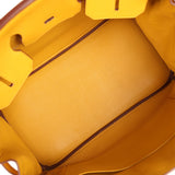 Pre-owned Hermes Birkin 35 Jaune Ambre Togo Palladium Hardware - Thumbnail View 8