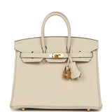 Hermes Birkin 25 Craie Togo Gold Hardware - Thumbnail View 1