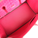 Hermes Birkin 25 Rose Mexico Shiny Porosus Crocodile Palladium Hardware - Thumbnail View 8
