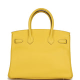 Pre-owned Hermes Birkin 30 Jaune de Naples Novillo Palladium Hardware - Thumbnail View 4
