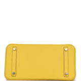 Pre-owned Hermes Birkin 30 Jaune de Naples Novillo Palladium Hardware - Thumbnail View 6