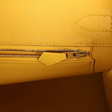 Pre-owned Hermes Birkin 30 Jaune de Naples Novillo Palladium Hardware - Thumbnail View 9