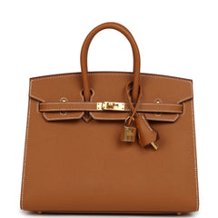 Hermes Birkin Sellier 25 Gold Epsom Gold Hardware