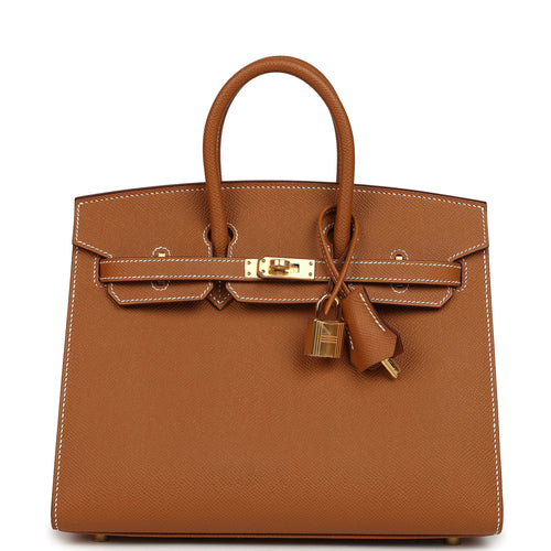 Hermes Birkin Sellier 25 Gold Epsom Gold Hardware