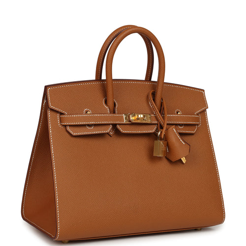 Hermes Birkin Sellier 25 Gold Epsom Gold Hardware