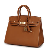 Hermes Birkin Sellier 25 Gold Epsom Gold Hardware - Thumbnail View 5