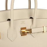 Hermes Birkin 25 Craie Togo Gold Hardware - Thumbnail View 7