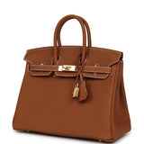 Hermes Birkin 25 Gold Togo Gold Hardware - Thumbnail View 5