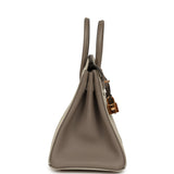 Pre-owned Hermes Special Order (HSS) Birkin 25 Beton and Gris Asphalt Togo Rose Gold Hardware - Thumbnail View 3