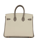 Pre-owned Hermes Special Order (HSS) Birkin 25 Beton and Gris Asphalt Togo Rose Gold Hardware - Thumbnail View 4
