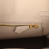 Pre-owned Hermes Special Order (HSS) Birkin 25 Beton and Gris Asphalt Togo Rose Gold Hardware - Thumbnail View 9