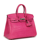 Hermes Birkin 25 Rose Shocking Matte Alligator Palladium Hardware - Thumbnail View 2