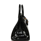 Hermes Birkin 25 Black Shiny Niloticus Crocodile Gold Hardware - Thumbnail View 3