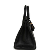 Hermes Birkin 25 Black Ostrich Gold Hardware - Thumbnail View 3
