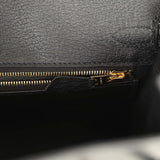 Hermes Birkin 25 Black Ostrich Gold Hardware - Thumbnail View 9