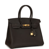 Hermes Birkin 30 Bai Brun Togo Gold Hardware - Thumbnail View 2