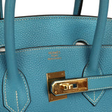Vintage Hermes Birkin 35 Blue Jean Togo Gold Hardware - Thumbnail View 7