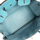 Vintage Hermes Birkin 35 Blue Jean Togo Gold Hardware - Thumbnail View 8