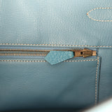 Vintage Hermes Birkin 35 Blue Jean Togo Gold Hardware - Thumbnail View 9