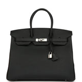 Hermes Birkin 35 Black Togo Palladium Hardware - Thumbnail View 1