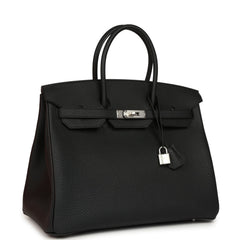 Hermes Birkin 35 Black Togo Palladium Hardware