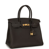 Hermes Birkin 30 Bai Brun Togo Gold Hardware - Thumbnail View 2