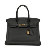 Pre-owned Hermes Birkin 30 Black Epsom Gold Hardware - Thumbnail View 1
