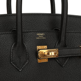 Hermes Birkin 25 Black Togo Gold Hardware - Thumbnail View 7