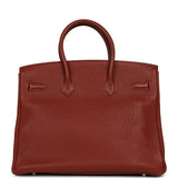 Pre-owned Hermes Birkin 35 Brique Togo Palladium Hardware - Thumbnail View 4