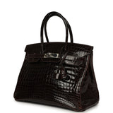 Vintage Hermes Birkin 30 Cocaon Shiny Niloticus Crocodile Palladium Hardware - Thumbnail View 5