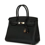 Pre-owned Hermes Birkin 30 Black Togo Permabrass Hardware - Thumbnail View 5
