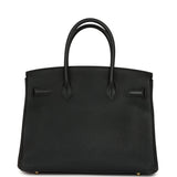 Pre-owned Hermes Birkin 30 Black Togo Permabrass Hardware - Thumbnail View 4