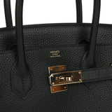 Pre-owned Hermes Birkin 30 Black Togo Permabrass Hardware - Thumbnail View 7