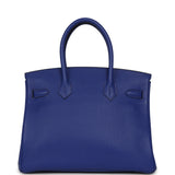Pre-owned Hermes Birkin 30 Bleu Electric Togo Gold Hardware - Thumbnail View 4