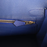 Pre-owned Hermes Birkin 30 Bleu Electric Togo Gold Hardware - Thumbnail View 9