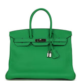 Pre-owned Hermes Birkin 35 Bambou Togo Palladium Hardware - Thumbnail View 1