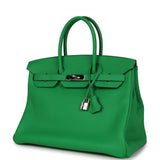 Pre-owned Hermes Birkin 35 Bambou Togo Palladium Hardware - Thumbnail View 5