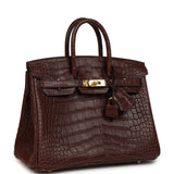 Hermes Birkin 25 Havane Matte Alligator Gold Hardware - Thumbnail View 2