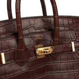 Hermes Birkin 25 Havane Matte Alligator Gold Hardware - Thumbnail View 7