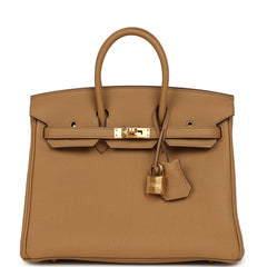 Hermes Birkin 25 Biscuit Togo Gold Hardware