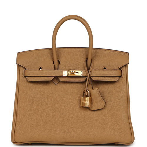 Hermes Birkin 25 Biscuit Togo Gold Hardware