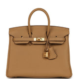 Hermes Birkin 25 Biscuit Togo Gold Hardware - Thumbnail View 1