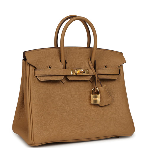 Hermes Birkin 25 Biscuit Togo Gold Hardware