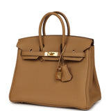 Hermes Birkin 25 Biscuit Togo Gold Hardware - Thumbnail View 5