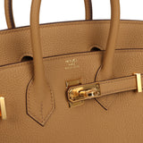 Hermes Birkin 25 Biscuit Togo Gold Hardware - Thumbnail View 7